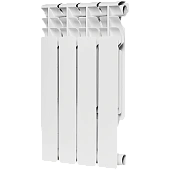 Радиатор биметаллический ROMMER Plus BM 500 4 секций боковое подключение (RAL9016)
