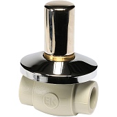 Шаровой кран Ekoplastik ППР под штукатурку с метал. крышкой 25
