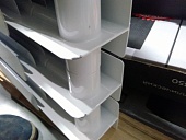 Уцененный товар (сколы краски на нижних частях секций): Радиатор биметаллический ROMMER Profi BM 350 10 секций боковое подключение (BI350-80-80-130) (RAL9016)