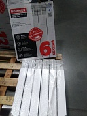 Уцененный товар (сколы на ламелях крайних секциях): Радиатор биметаллический ROMMER Optima BM 500 6 секций боковое подключение (RAL9016)