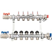 Комплект коллекторов с шаровыми кранами РЕХАУ HKV-D 5 контуров