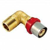 Угольник TIEMME с наружной резьбой 16x1/2 для металлопластиковых труб прессовой