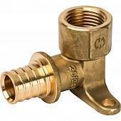 Угольник STOUT настенный с креплением 20xRp 1/2 для труб из сшитого полиэтилена аксиальный