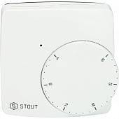 Проводной электронный термостат STOUT WFHT-BASIC со светодиодом