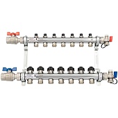 Комплект коллекторов с шаровыми кранами РЕХАУ HKV 7 контуров