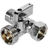 Кран шаровой-тройник BUGATTI Minnesota для подключения сантех. приборов 1/2 x1/2 x3/4