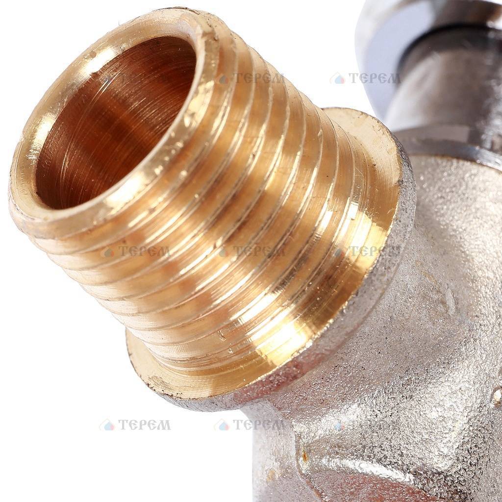 STOUT Кран шаровой с накидной гайкой угловой, НР/накидная гайка, ручка ...