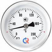 Термометр биметаллический РОСМА 100 мм c гильзой 160 градусов 1/2 осевой шток 64х6 мм БТ-51.211