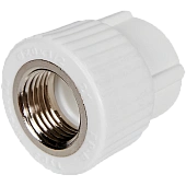 Муфта комбинированная Pro Aqua d= 20-1/2 PP-R ВР Белая