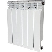 Радиатор биметаллический STOUT VEGA 500 6 секций боковое подключение (белый RAL 9016)