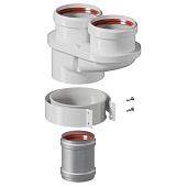 Адаптер традиционный ROMMER переход на двухтрубную систему D80/80 (Baxi(кроме ECONova/Classic),Mizudo,Haier,Arderia и др.)хомут в компл.