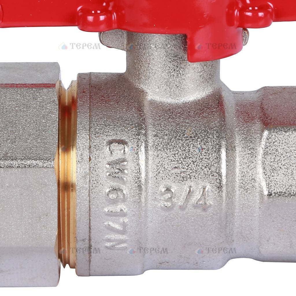 ROMMER Шаровой кран с американкой 3/4 ВН/НР, ручка бабочка – купить в ...