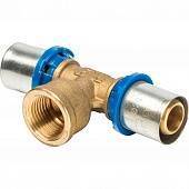 Тройник Prandelli Multyrama (внутр.резьба, 20х2х 3/4 профиль H, TH, U) для металлопластиковых труб прессовой