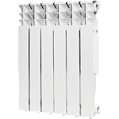 Радиатор алюминиевый ROMMER Plus 500 6 секций боковое подключение (RAL9016)