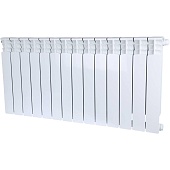 Радиатор биметаллический STOUT Space 500 14 секций нижнее правое подключение RAL9016