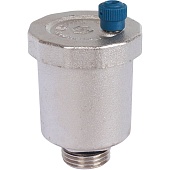 Воздухоотводчик автоматический вертикальный выпуск STOUT нар.р. 1/2 никель., уплотнительное кольцо — NBR