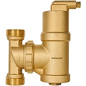 Сепаратор воздуха ROMMER RFW-0070-259532 поворотный ВР 1 1/4 корпус- латунь
