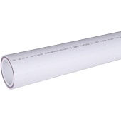 Труба полипропиленовая армированная Политэк d=63х8,6 (PN 20) (стекловолокно) (цвет белый)