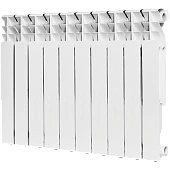 Радиатор алюминиевый ROMMER Plus 500 10 секций боковое подключение (RAL9016)