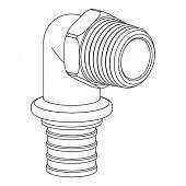 Переходник РЕХАУ RAUTITAN с наружной резьбой 50-R 1 1/4 RX+ для труб из сшит полиэтил аксиальный