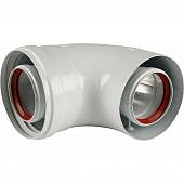 Отвод Baxi KHG (New) DN 60/100 коаксиальный 90 (для котла)