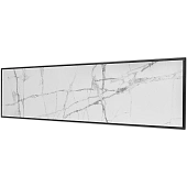 Отопительная панель STOUT WHITE STONE SCT 120*30 белый гранит / черный корпус