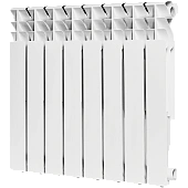 Радиатор алюминиевый ROMMER Plus 500 8 секций боковое подключение (RAL9016)
