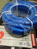 Уцененный товар (замятие): Труба гофрированная STOUT ПНД, цвет синий, наружным диаметром 40 мм для труб диаметром 32 мм