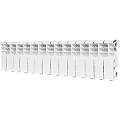 Радиатор алюминиевый ROMMER Plus 200 14 секций боковое подключение (RAL9016)