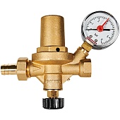 Автоматический подпиточный клапан ROMMER RVS-0050 с манометром 1/2 ВН/НР, крышка-латунь