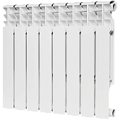 Радиатор биметаллический ROMMER Plus BM 500 8 секций боковое подключение (RAL9016)