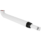 Комплект традиционного дымохода ROMMER АНТИЛЕД D60/100, L1000 (Bosch,Buderus,Navien S/C/E,Baxi ECO Nova (кроме 31F и 1.31F)/Classic,Fondital)в комп. фланец