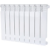 Радиатор биметаллический STOUT Space 500 9 секций нижнее правое подключение RAL9016