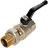 Кран шаровой BUGATTI Oregon 3/4” с полусгоном (ручка-рычаг алюминий) внут-наруж резьба