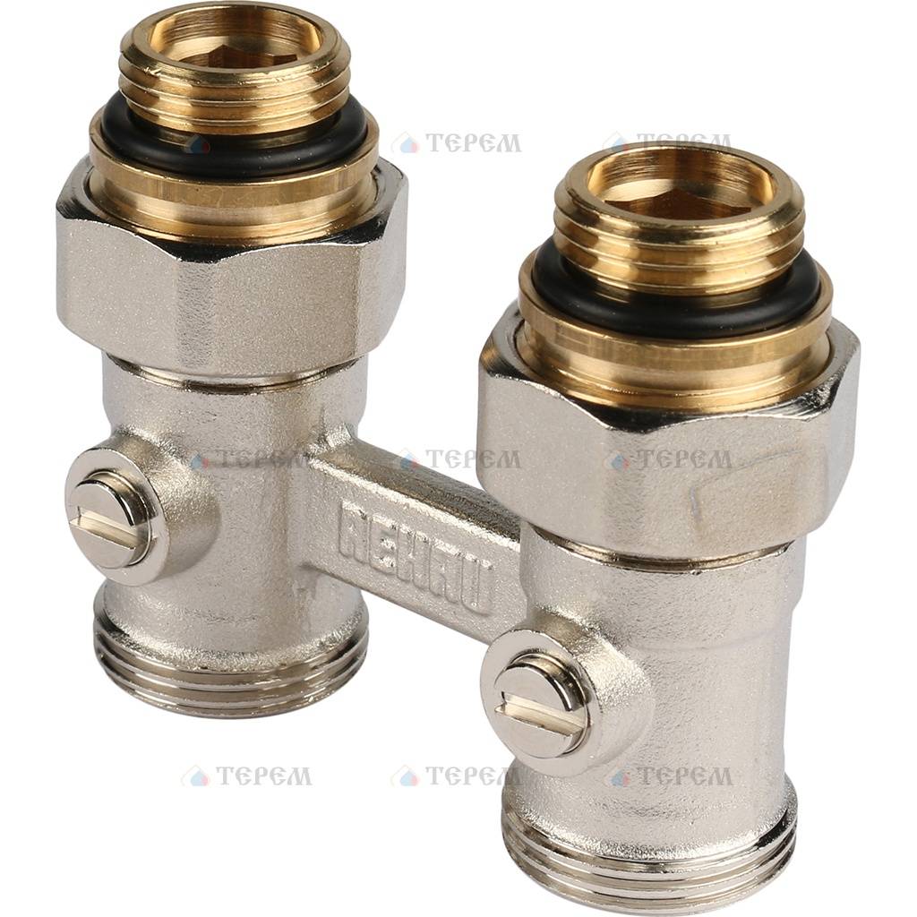 REHAU RAUTITAN Фитинги Пара шаровых кранов с соед. нип. G 1/2xG 3/4 ...