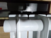 Уцененный товар (замятие ламели): Радиатор биметаллический ROMMER Profi BM 350 10 секций боковое подключение (BI350-80-80-130) (RAL9016)