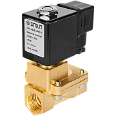 Клапан соленоидный (электромагнитный) STOUT непрямого (пилотного) действия НЗ 24В G1/2 SSV-0030-024015